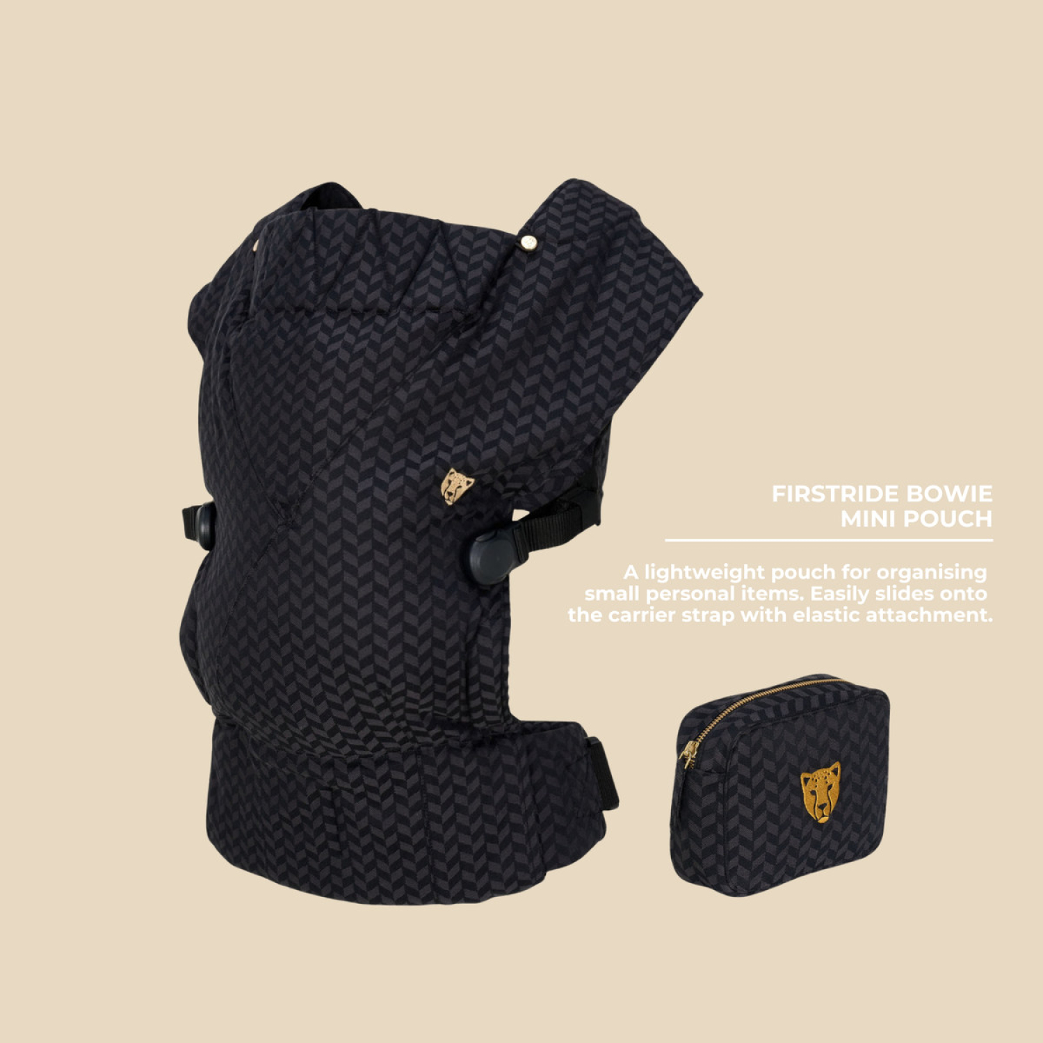 Bowie Baby Carrier Black Minimal